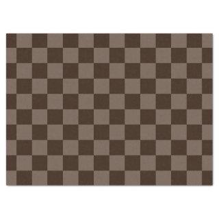 Dark Brown and Quincy Checkerboard Tissue Paper