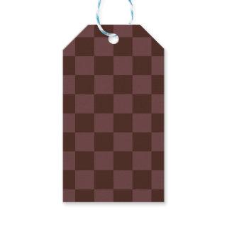Dark Brown Checkerboard Gift Tags