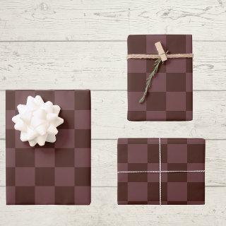 Dark Brown Checkerboard  Sheets