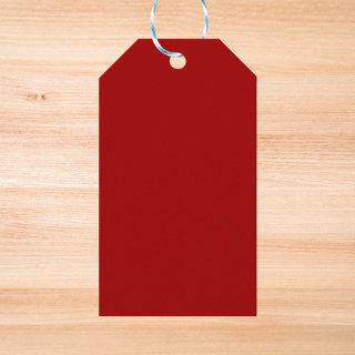 Dark Candy Apple Red Solid Color Gift Tags