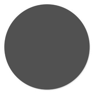 Dark Charcoal Solid Color Classic Round Sticker