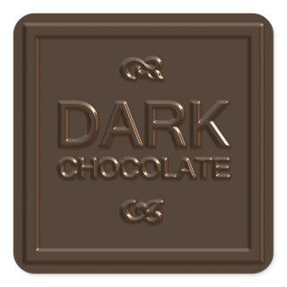 Dark Chocolate Square Square Sticker