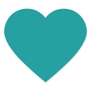 Dark Cyan - A Touch of Elegance to Your Projects Heart Sticker