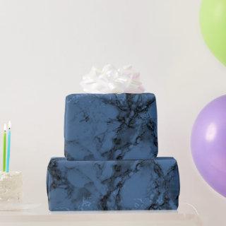 Dark Denim Blue Marble Texture Look