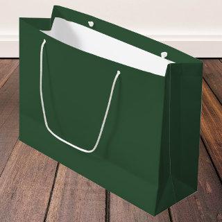 Dark Emerald Green Solid Color Large Gift Bag