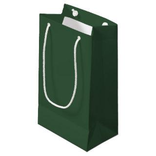 Dark Emerald Green Solid Color Small Gift Bag
