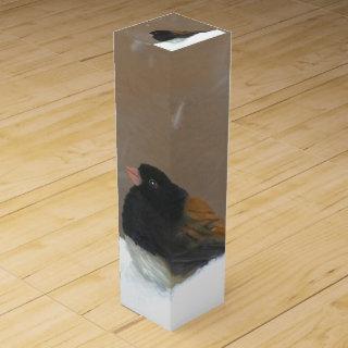 Dark-Eyed Junco Painting - Original Bird Art Wine Box