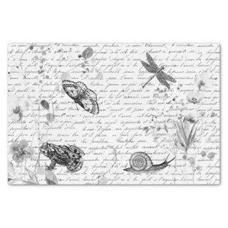 Dark Forest Frog Wild Flower Decoupage  Tissue Paper