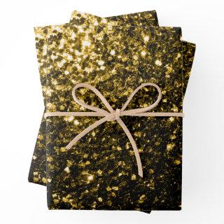 Dark gold faux glitter sparkles  sheets