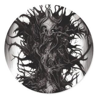 Dark Gothic Art Dark Vile Biomatter Classic Round Sticker