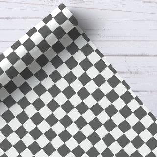 Dark Gray and White Checkerboard Pattern