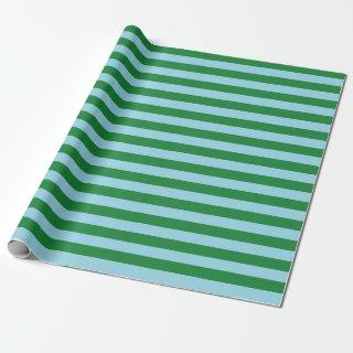 Dark Green and Pastel Blue Stripes