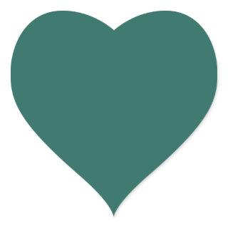 Dark green blue(solid color)  Heart Sticker