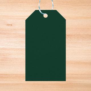 Dark Green Solid Color Gift Tags