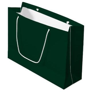 Dark Green Solid Color Large Gift Bag