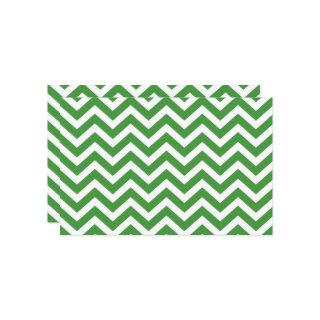Dark Green & White Chevron Wedding Cardstock