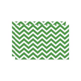 Dark Green & White Chevron Wedding Cardstock