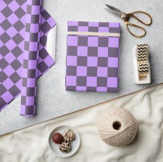 Dark Indigo and Pale Violet Checkerboard