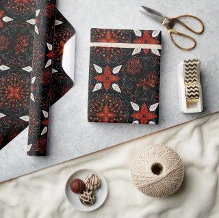 Dark Moody Botanical Mandala Christmas