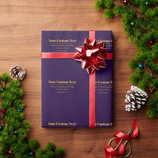 Dark Purple & Gold Business Name or Greeting
