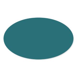 Dark Teal Oval Sticker