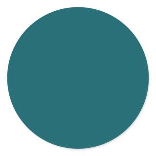 Dark Teal Round Sticker