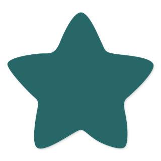 Dark Teal  (solid color)  Star Sticker