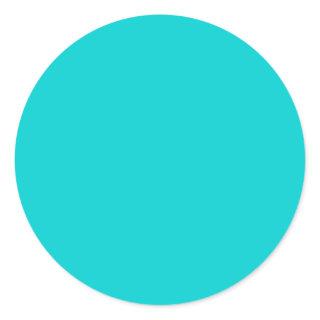 Dark Turquoise Solid Color Classic Round Sticker