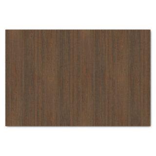 Dark Walnut Brown Bamboo Wood Grain Look Tissue Paper