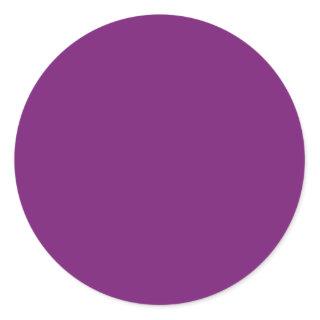 Darkish purple (solid color) classic round sticker