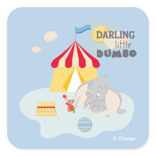 Darling Little Dumbo & Timothy Square Sticker