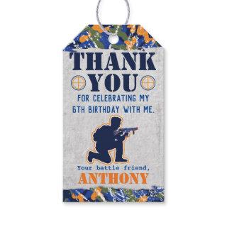Dart Wars Blaster Party Dart Gun Birthday Gift Tags