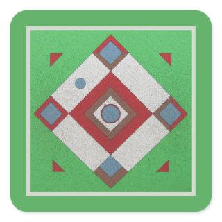 Dartball Board Square Sticker