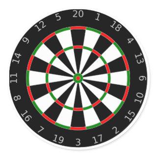 Dartboard background classic round sticker