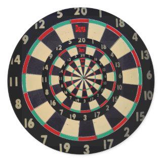 Dartboard In Three Tiers, Classic Round Sticker