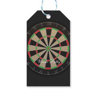 Dartboard Monogram Name Gift Tags