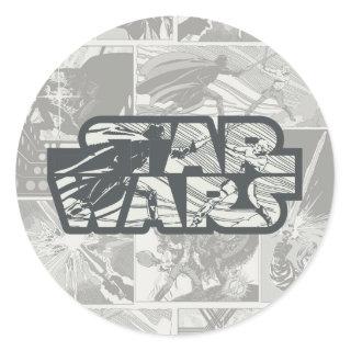 Darth Vader & Luke Skywalker Battle Star Wars Logo Classic Round Sticker