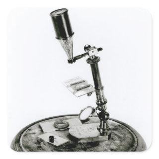 Darwin's microscope square sticker