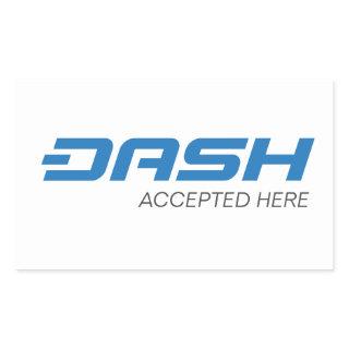 Dash Accepted Here Rectangle Stickers