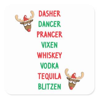 Dasher Dancer Square Sticker