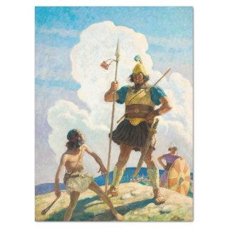 David and Goliath by Newell Convers Wyeth Tissue Paper