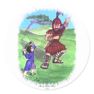 DAVID AND GOLIATH CLASSIC ROUND STICKER