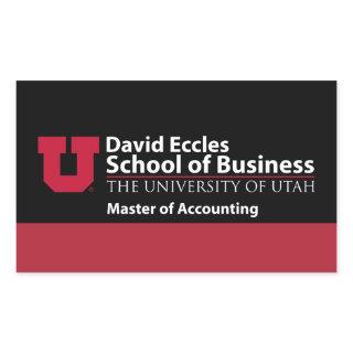 David Eccles - Master of Accounting Rectangular Sticker