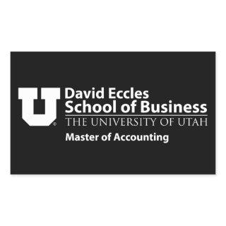 David Eccles - Master of Accounting Rectangular Sticker