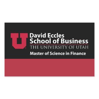 David Eccles - Master of Science in Finance Rectangular Sticker