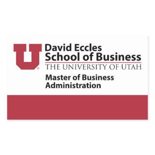 David Eccles - MBA Rectangular Sticker