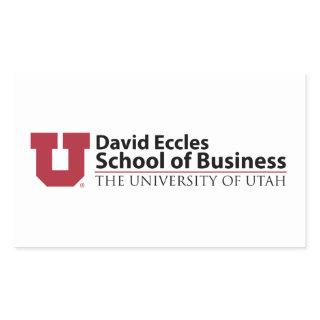 David Eccles School of Business Rectangular Sticker