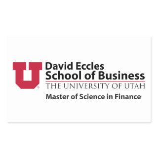 David Eccles - Science in Finance Rectangular Sticker