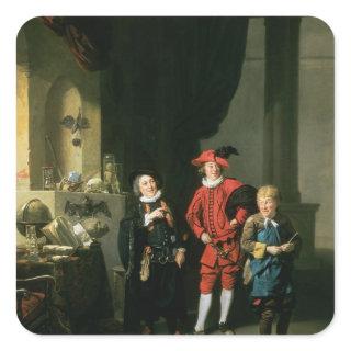 David Garrick with William Burton and John Square Sticker