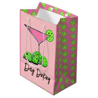 Day Dinking Cosmo Pink Cocktail, Pickleball Limes Medium Gift Bag